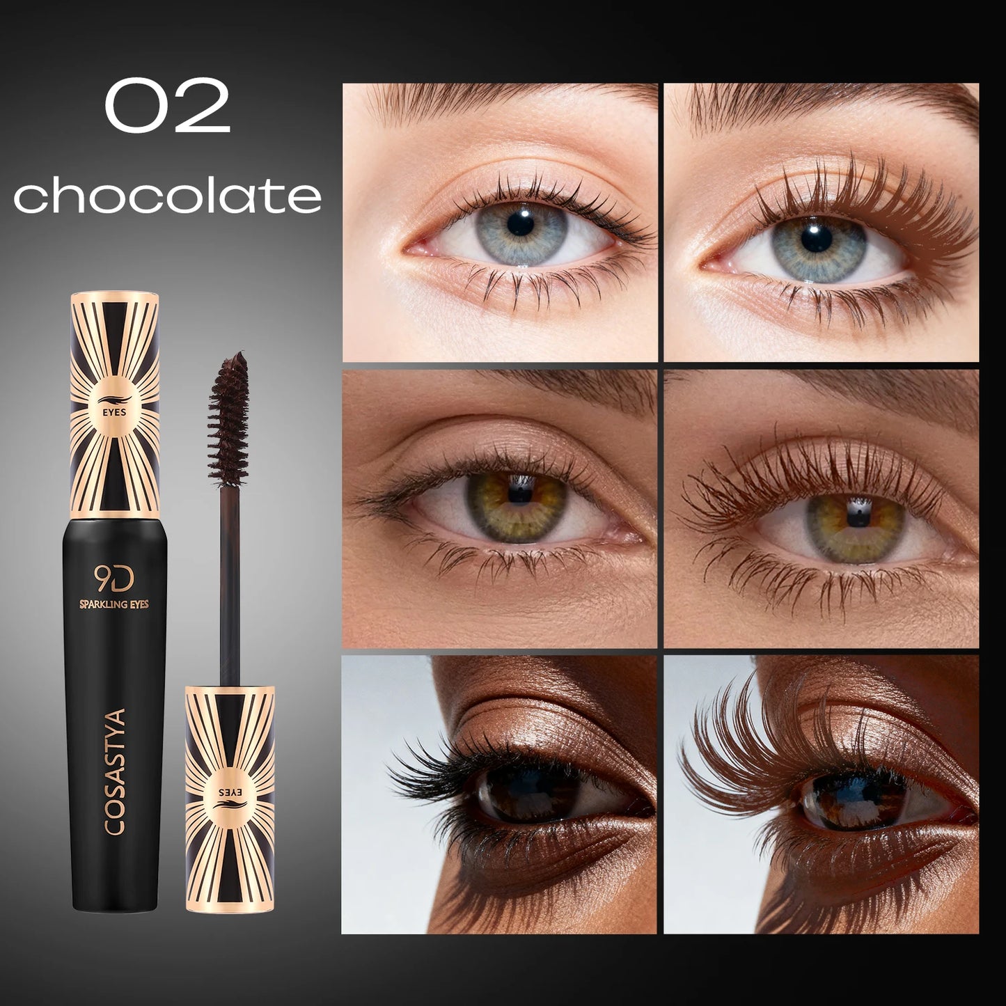 Zafira 9D Waterproof Volume Mascara – Extreme Length & Lift