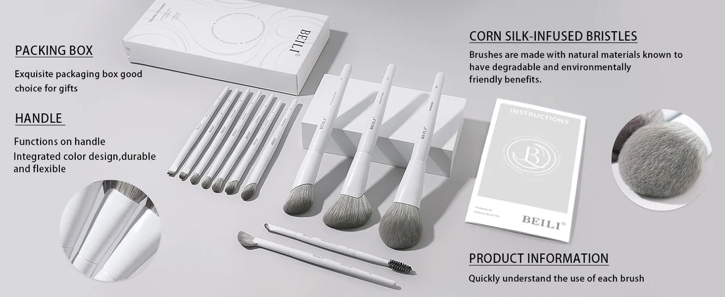 Zafira 12/15-Piece Vegan Makeup Brush Set – Cruelty-Free Pro Collection