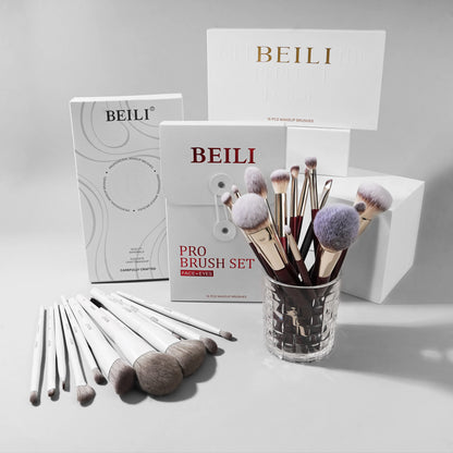 Zafira 12/15-Piece Vegan Makeup Brush Set – Cruelty-Free Pro Collection