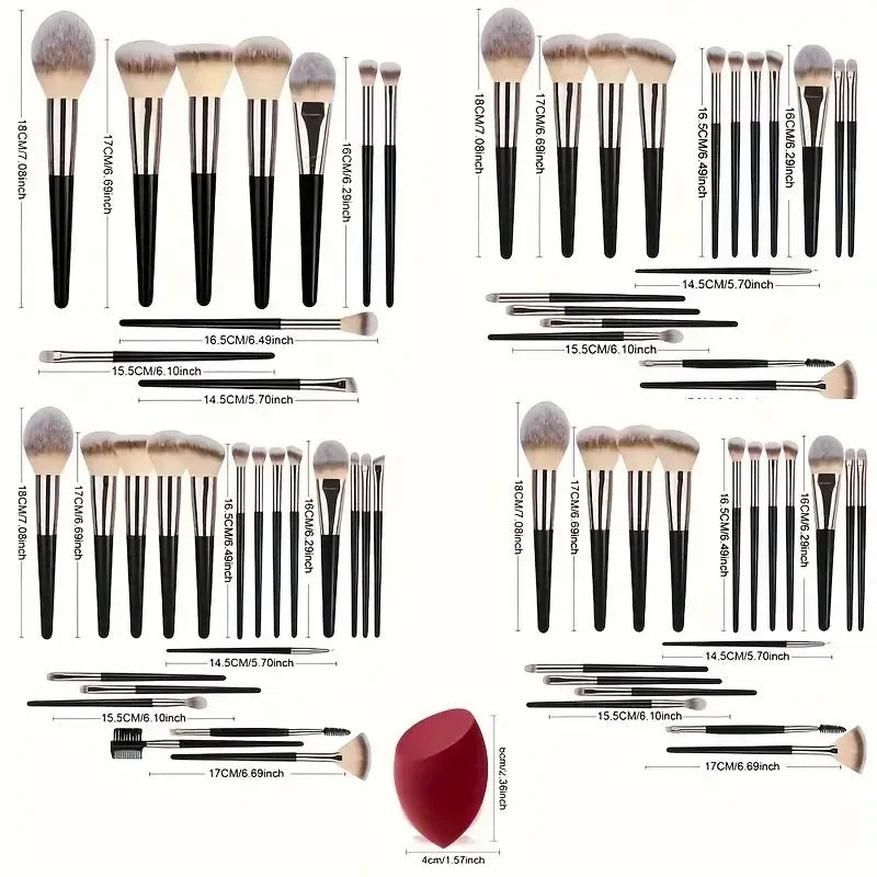 Zafira Professional Makeup Brush Collection – Complete Precision Set