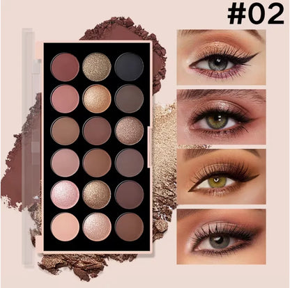 Zafira 18-Color Earth Tone Eyeshadow Palette – Warm Neutral Collection