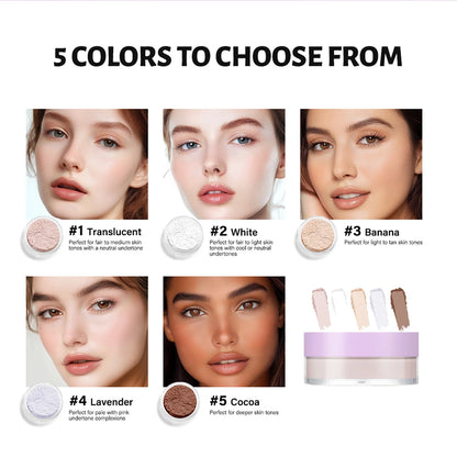 Zafira Long-Lasting Setting Powder – Shine Control & Blur Effect