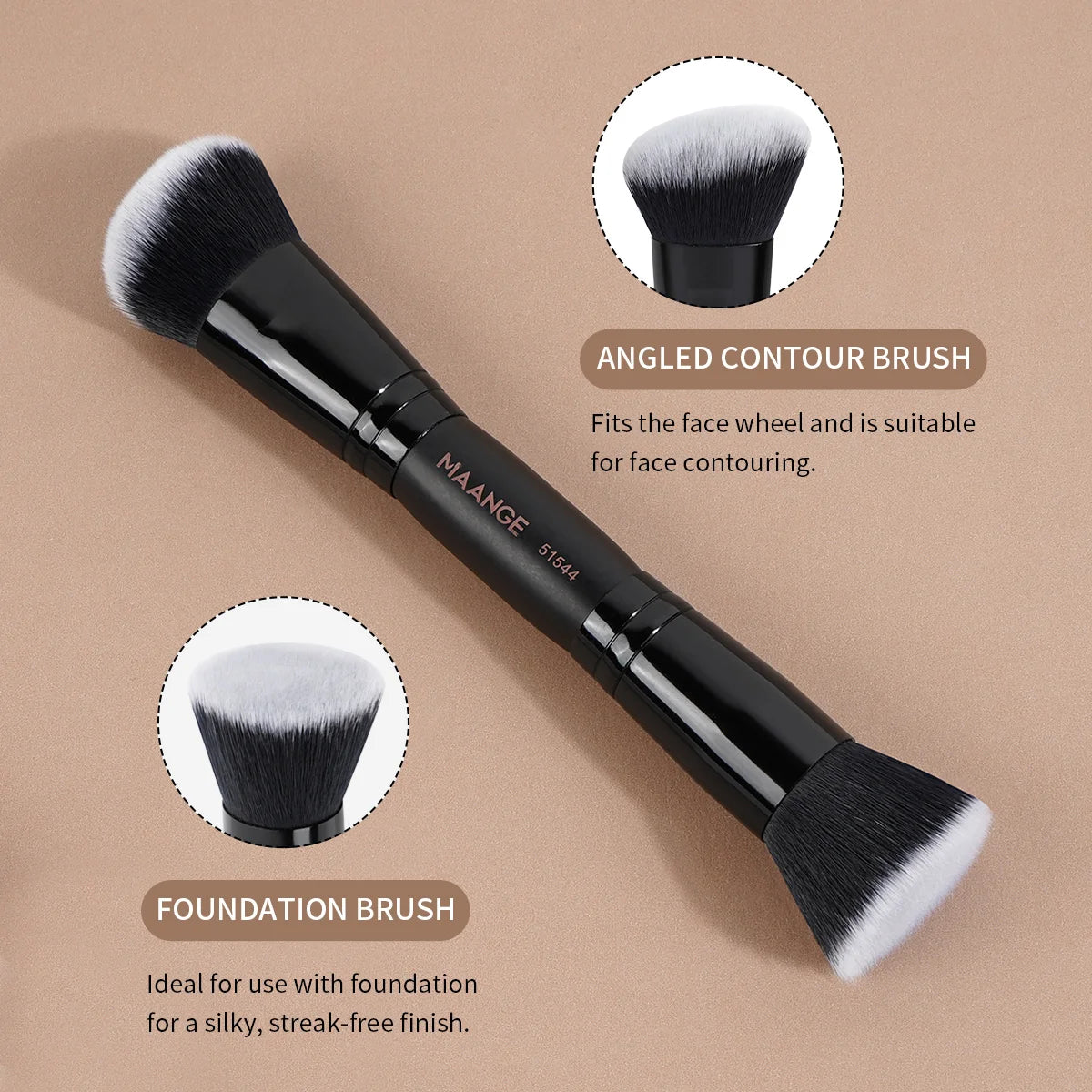 Zafira 7-Piece Dual-Ended Makeup Brush Set – Double Precision Tools