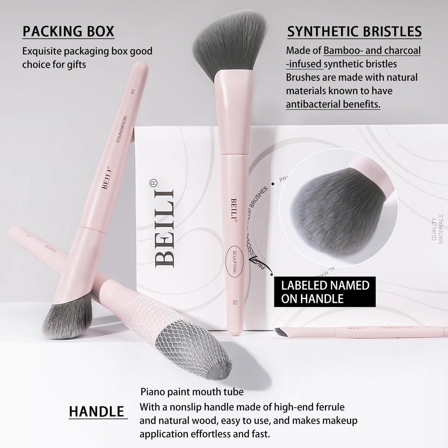 Zafira 12/15-Piece Vegan Makeup Brush Set – Cruelty-Free Pro Collection