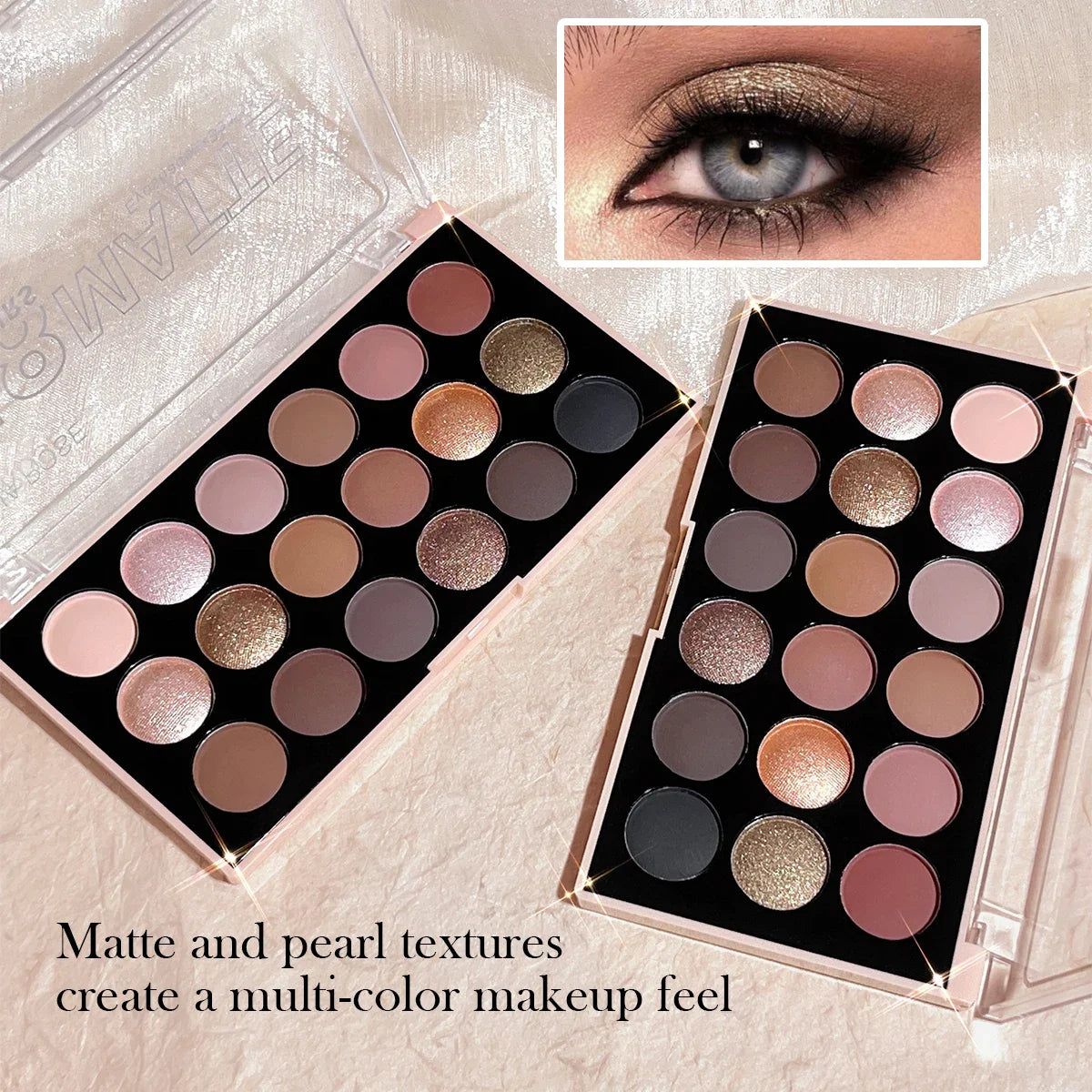 Zafira 18-Color Earth Tone Eyeshadow Palette – Warm Neutral Collection