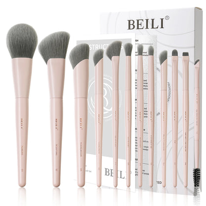 Zafira 12/15-Piece Vegan Makeup Brush Set – Cruelty-Free Pro Collection