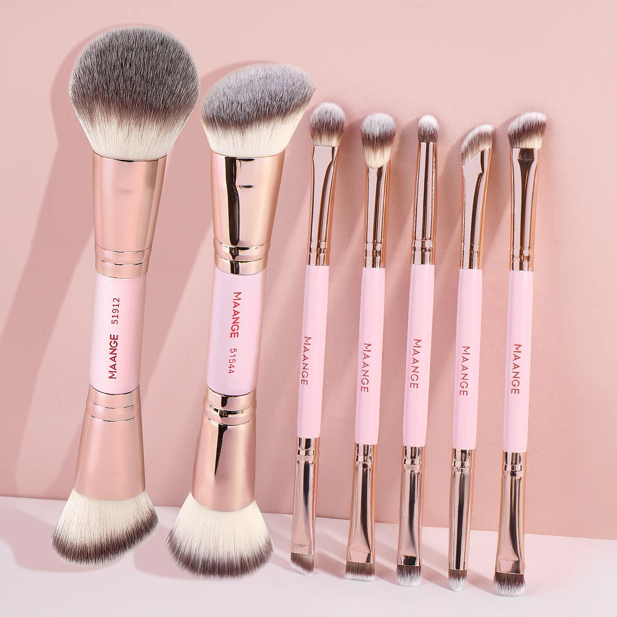 Zafira 7-Piece Dual-Ended Makeup Brush Set – Double Precision Tools