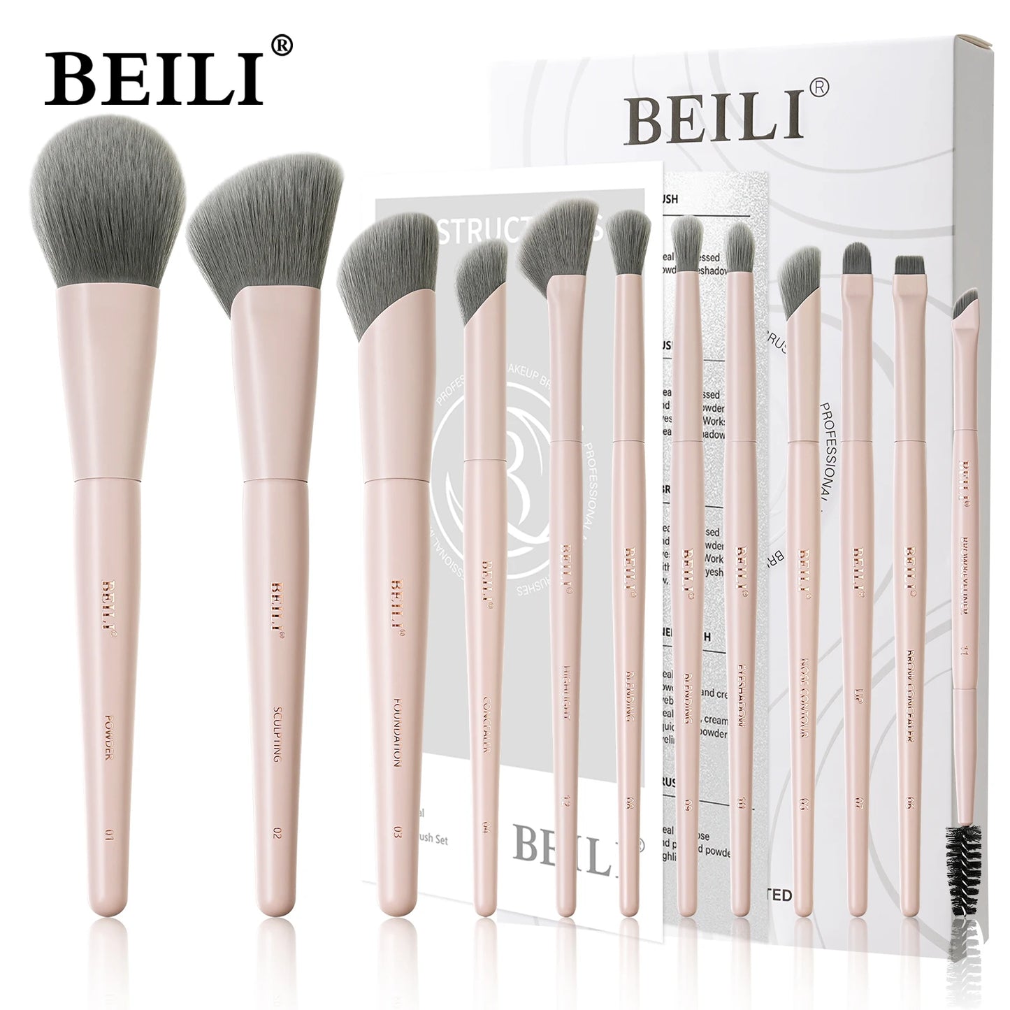 Zafira 12/15-Piece Vegan Makeup Brush Set – Cruelty-Free Pro Collection