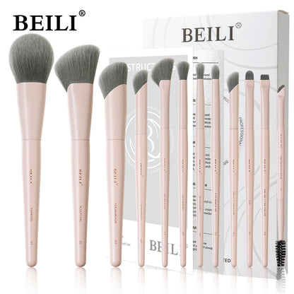 Zafira 12/15-Piece Vegan Makeup Brush Set – Cruelty-Free Pro Collection