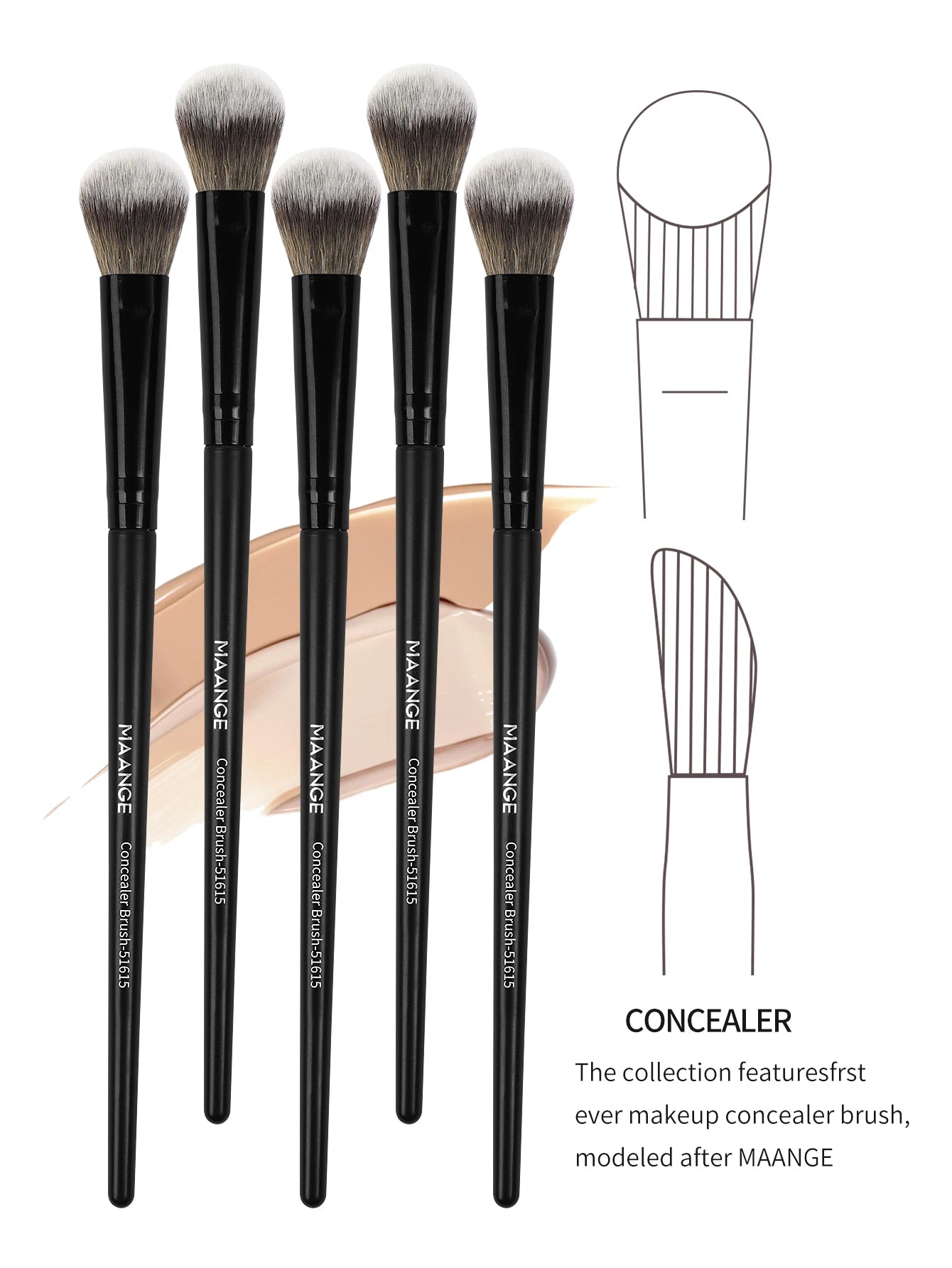 Zafira 5-Piece Concealer Brush Set – Flawless Coverage Tools