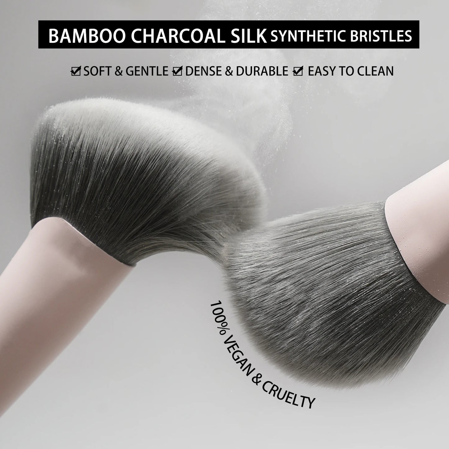 Zafira 12/15-Piece Vegan Makeup Brush Set – Cruelty-Free Pro Collection