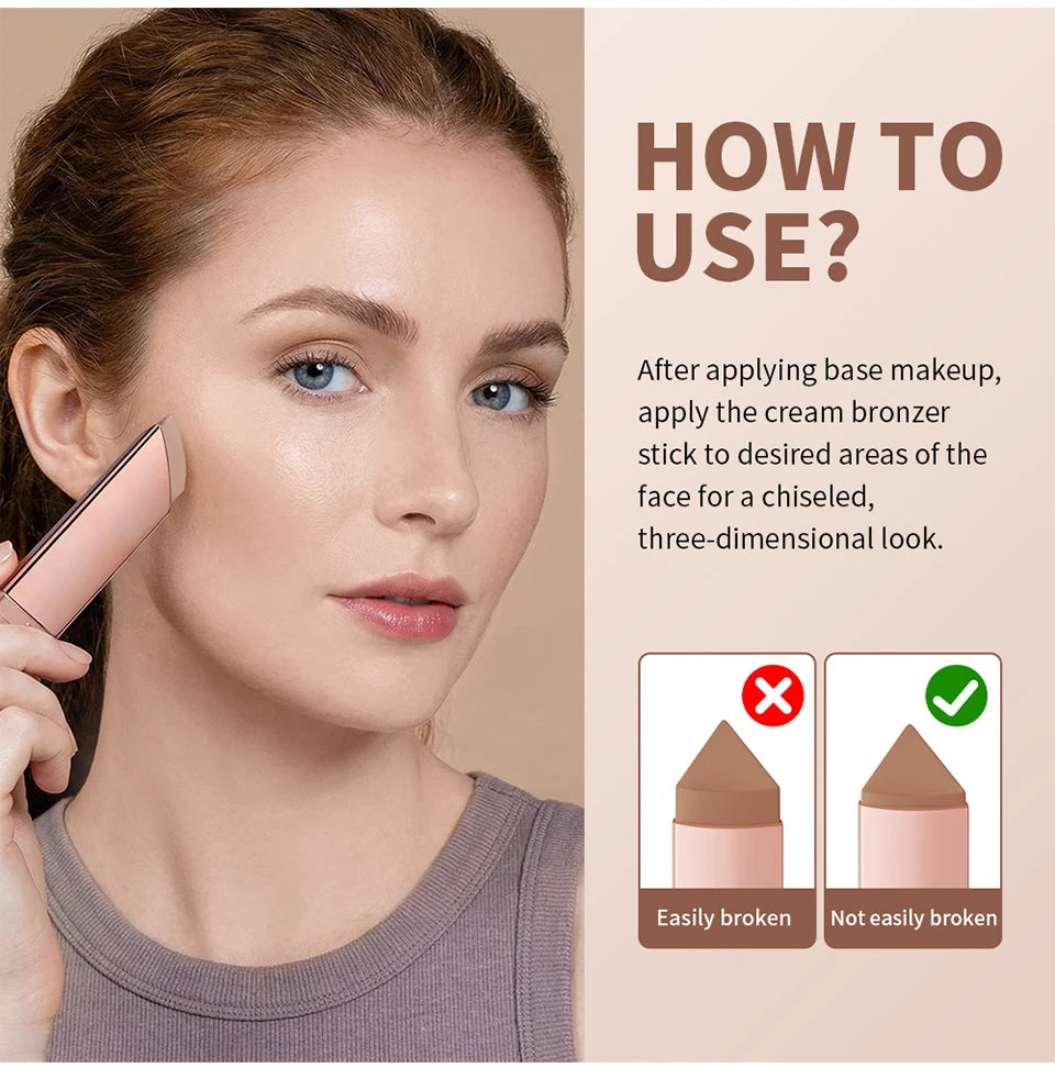 Zafira Cream Bronzer & Contour Stick – Sculpt & Define Formulak