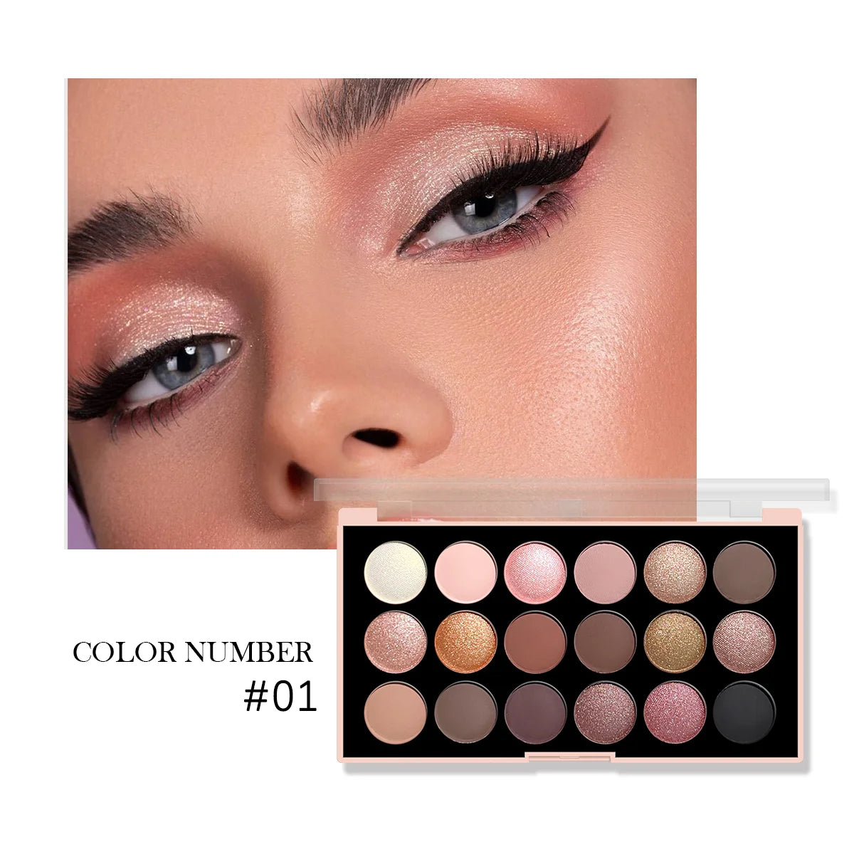 Zafira 18-Color Earth Tone Eyeshadow Palette – Warm Neutral Collection