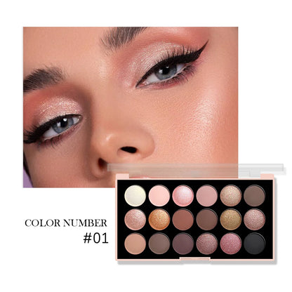 Zafira 18-Color Earth Tone Eyeshadow Palette – Warm Neutral Collection